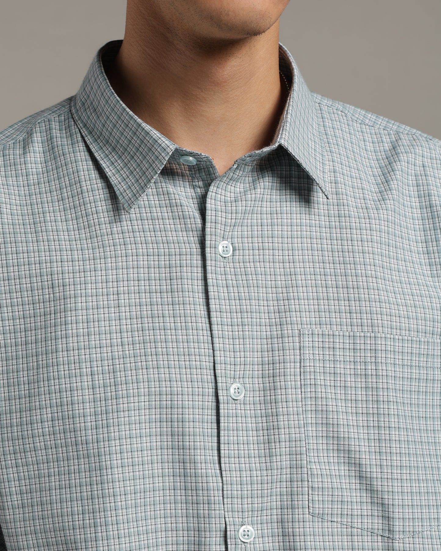 Frosted Green Poplin Shirt