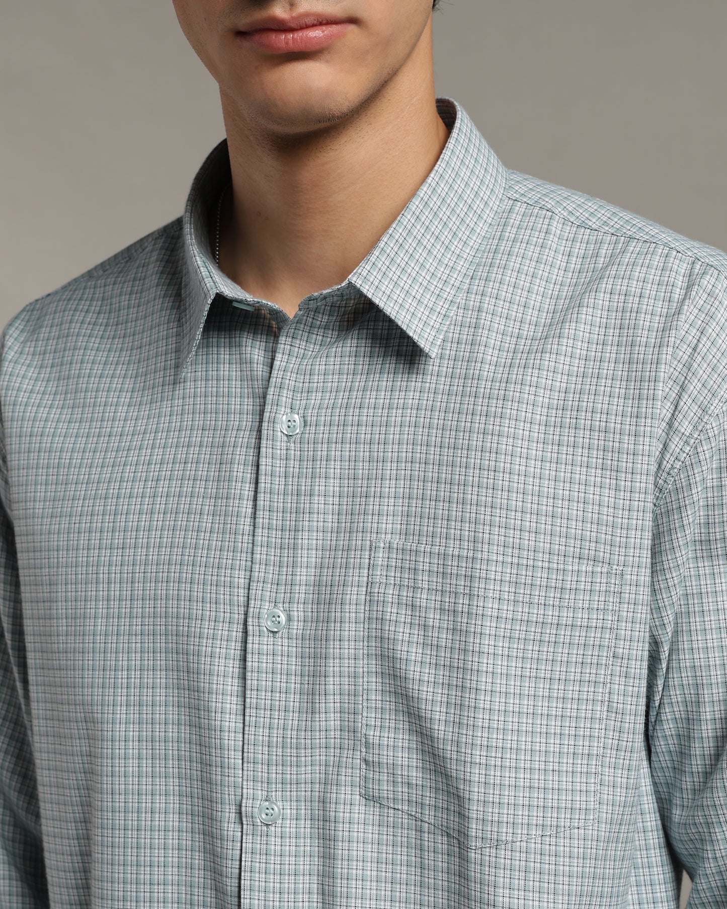 Frosted Green Poplin Shirt