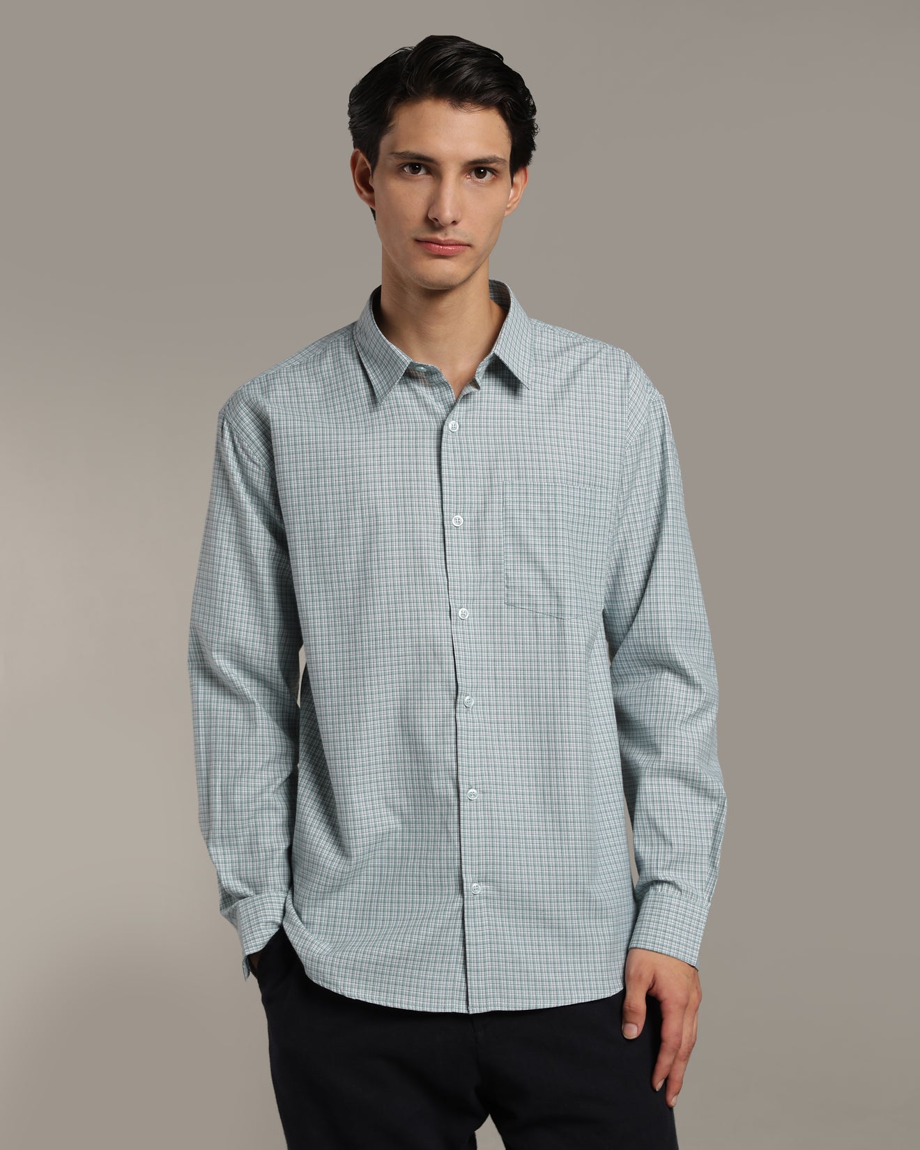 Frosted Green Poplin Shirt