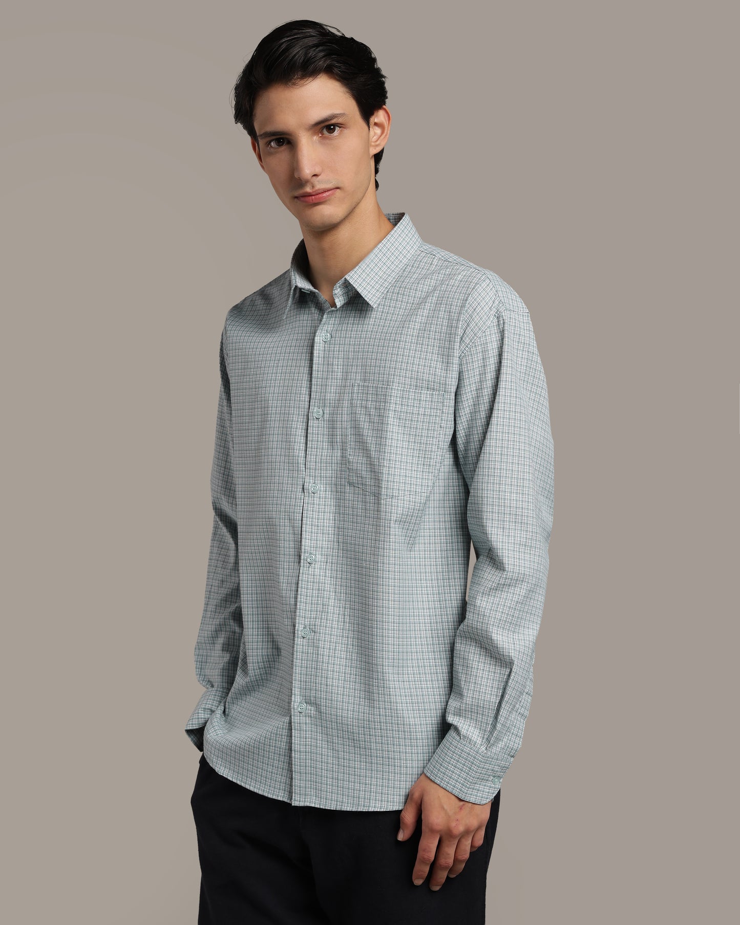 Frosted Green Poplin Shirt