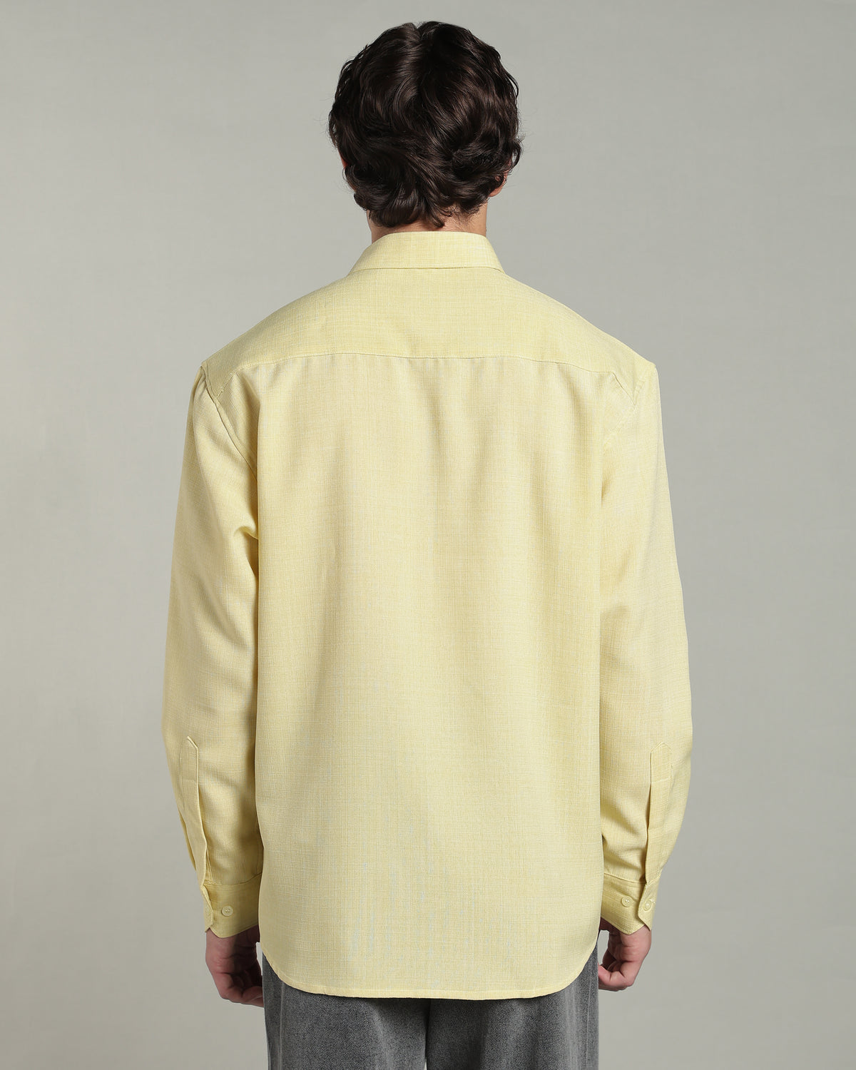 Lemon Yellow Textured Shirt