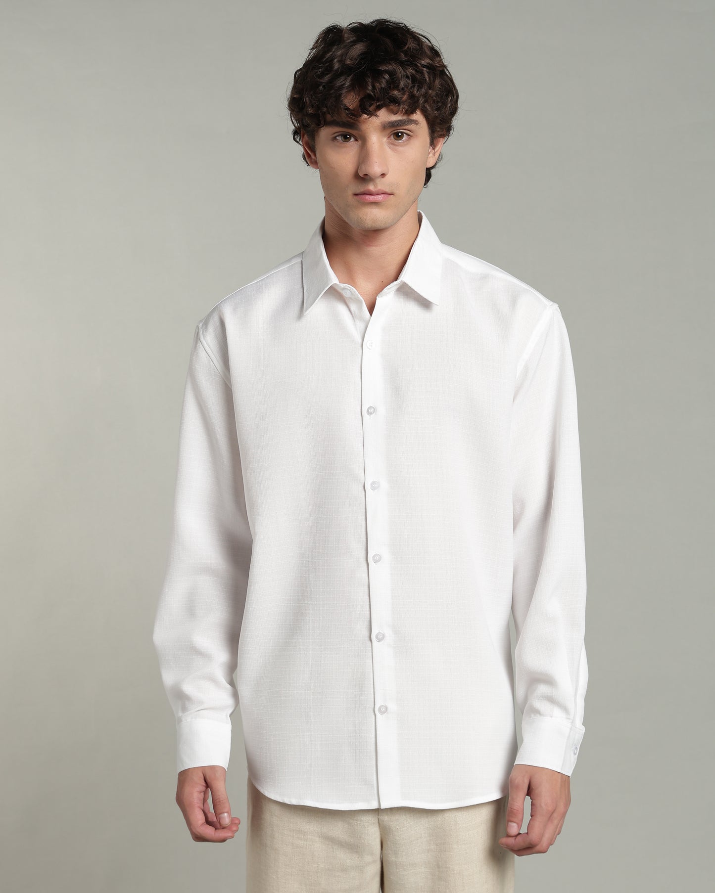 Snow White Textured Shirt