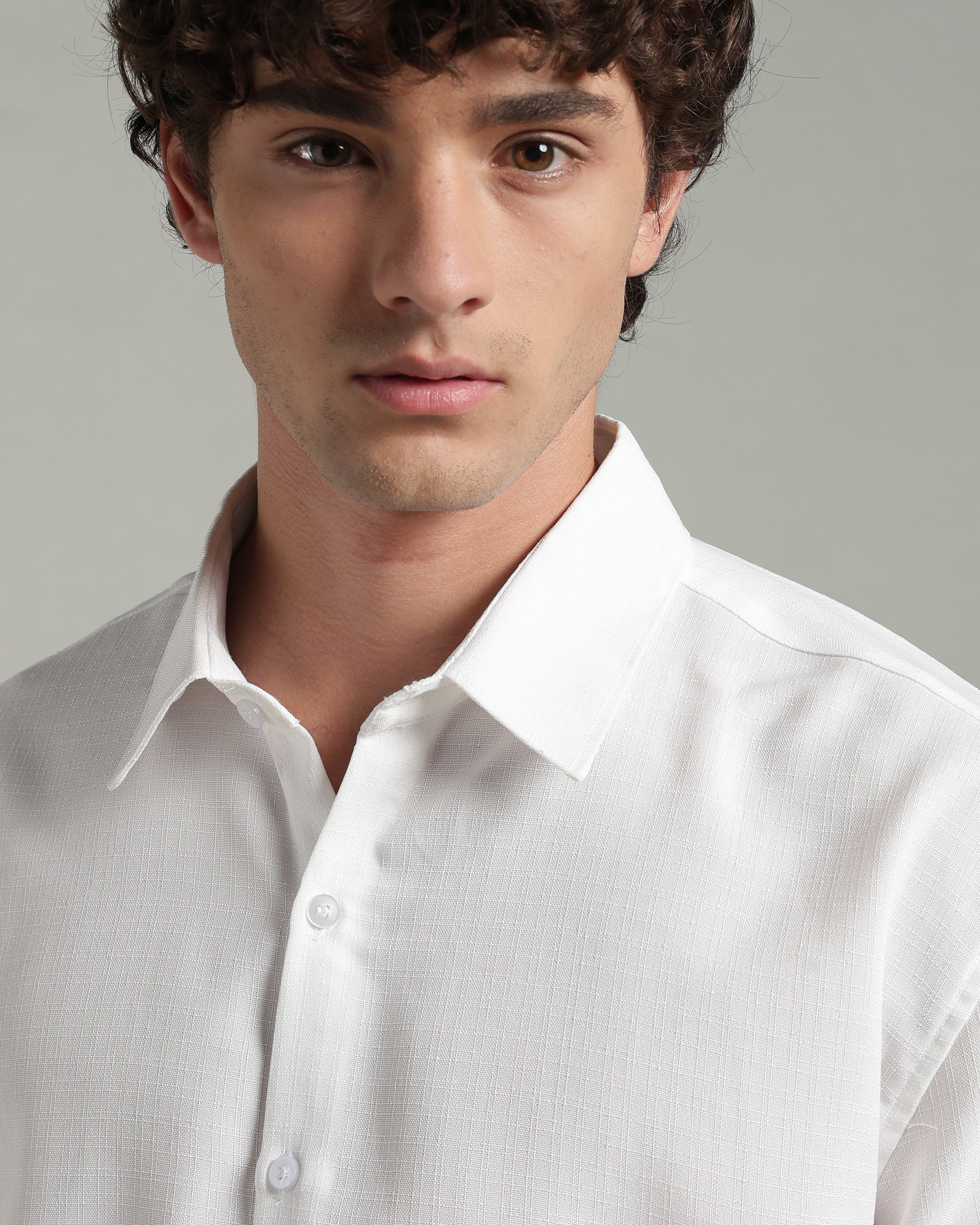 Snow White Textured Shirt