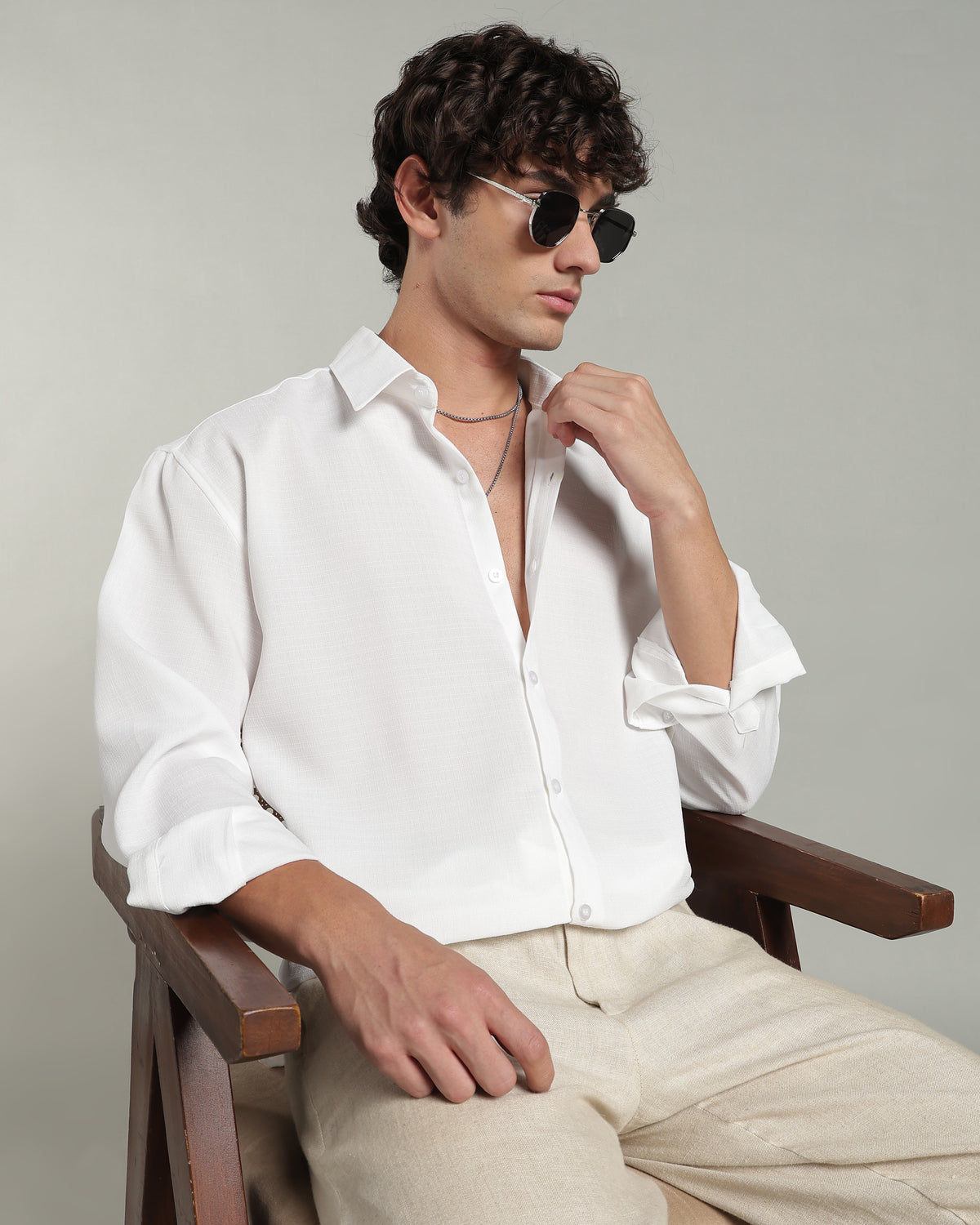Snow White Textured Shirt