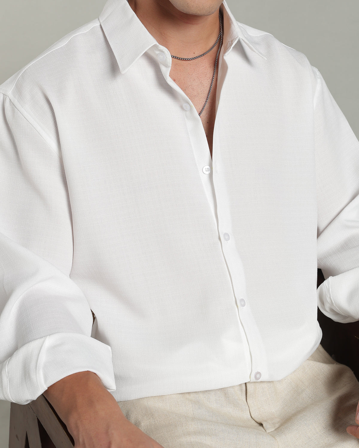 Snow White Textured Shirt