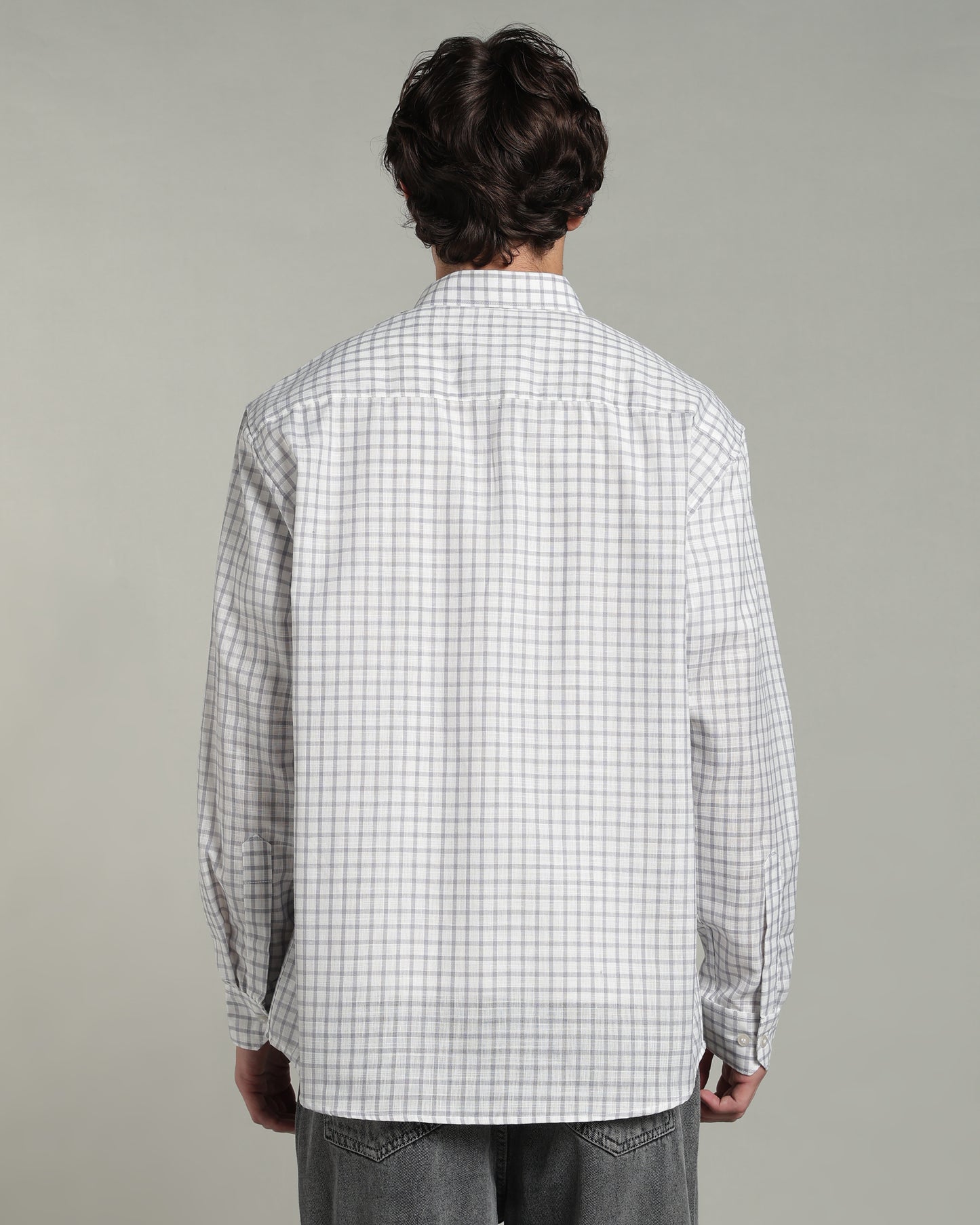 Slate Grey Checkered Shirt