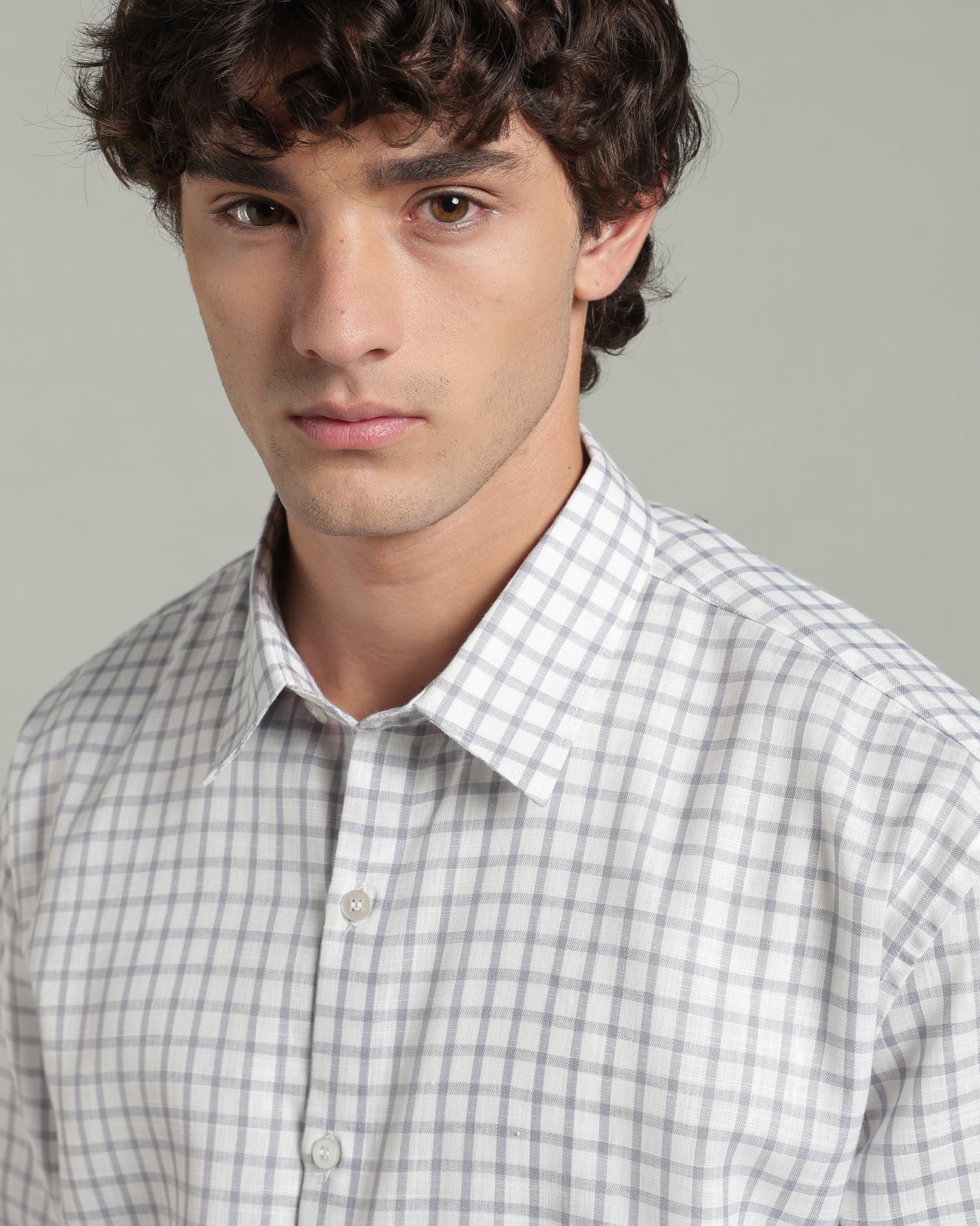 Slate Grey Checkered Shirt