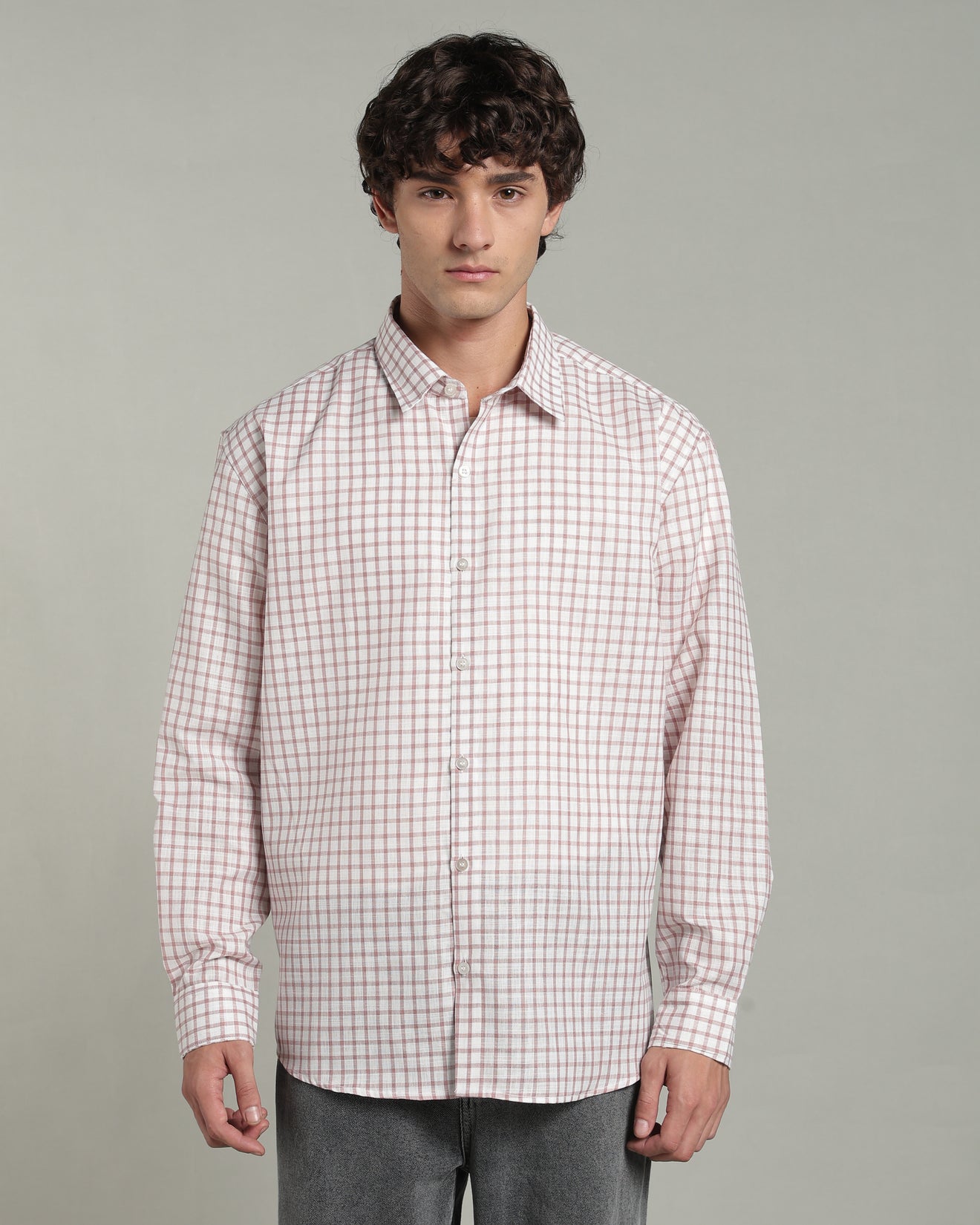 Rose Pink Checkered Shirt