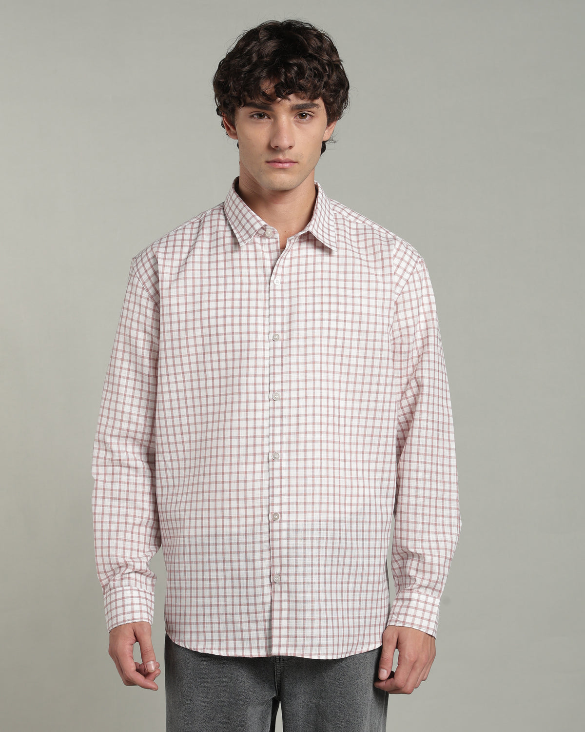 Rose Pink Checkered Shirt