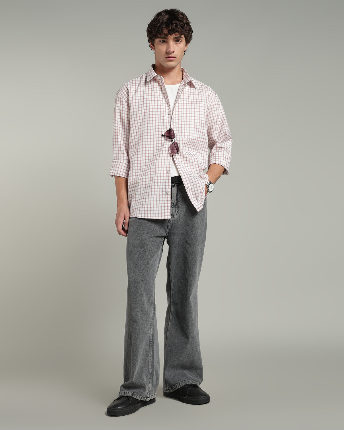 Rose Pink Checkered Shirt