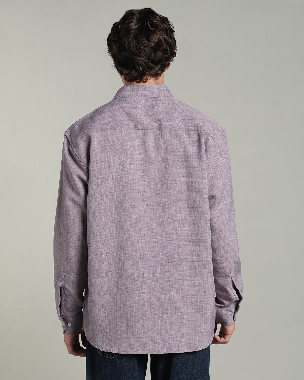 Ash Lavender Textured Shirt