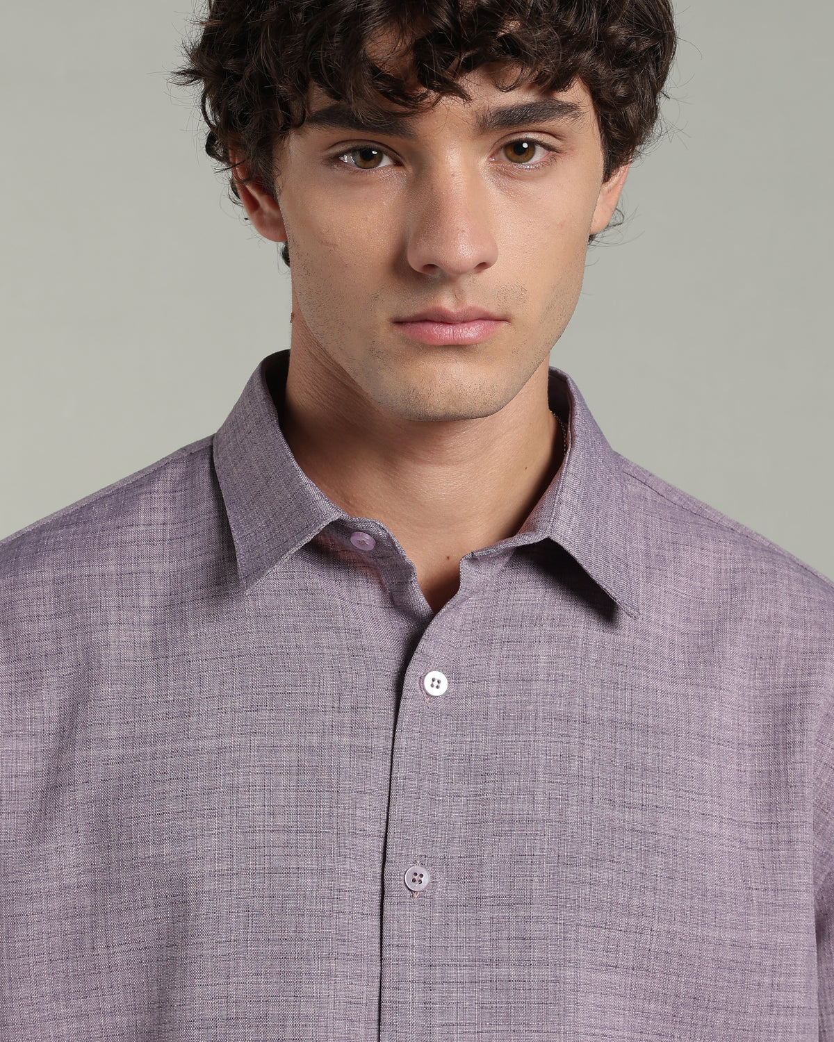 Ash Lavender Textured Shirt