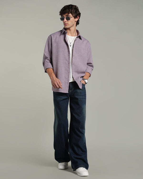Ash Lavender Textured Shirt