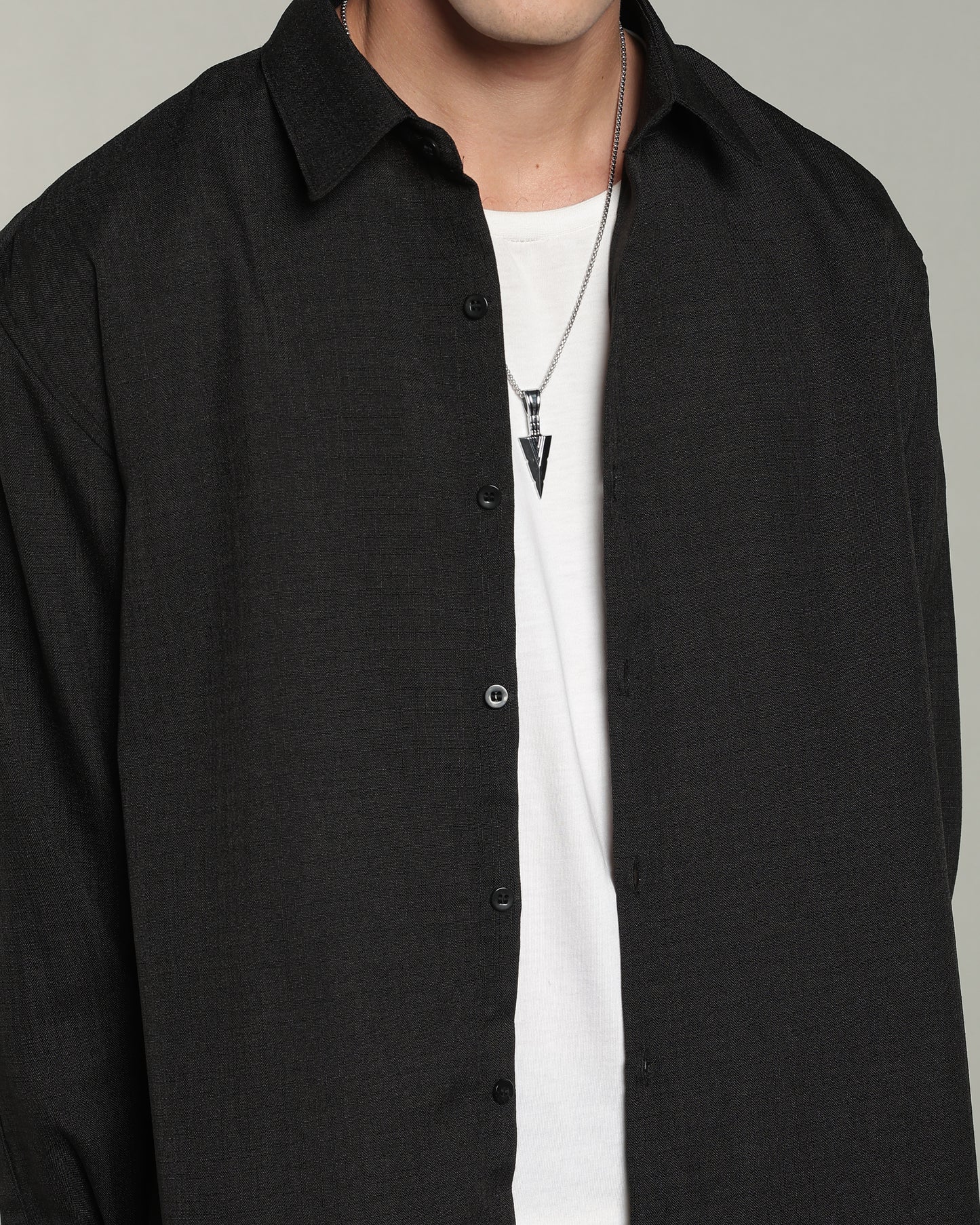Onyx Black Textured Shirt