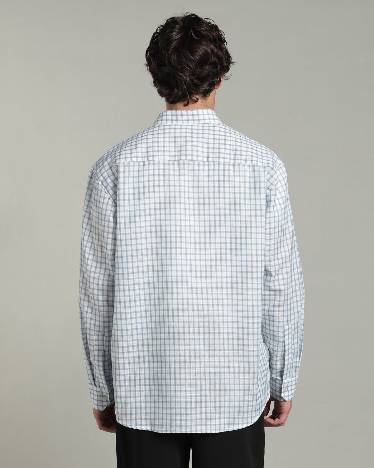 Iced Blue Checkered Shirt