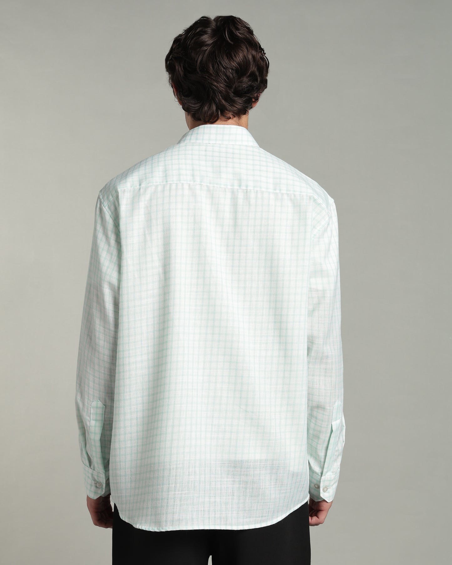 Mint Green Checkered Shirt