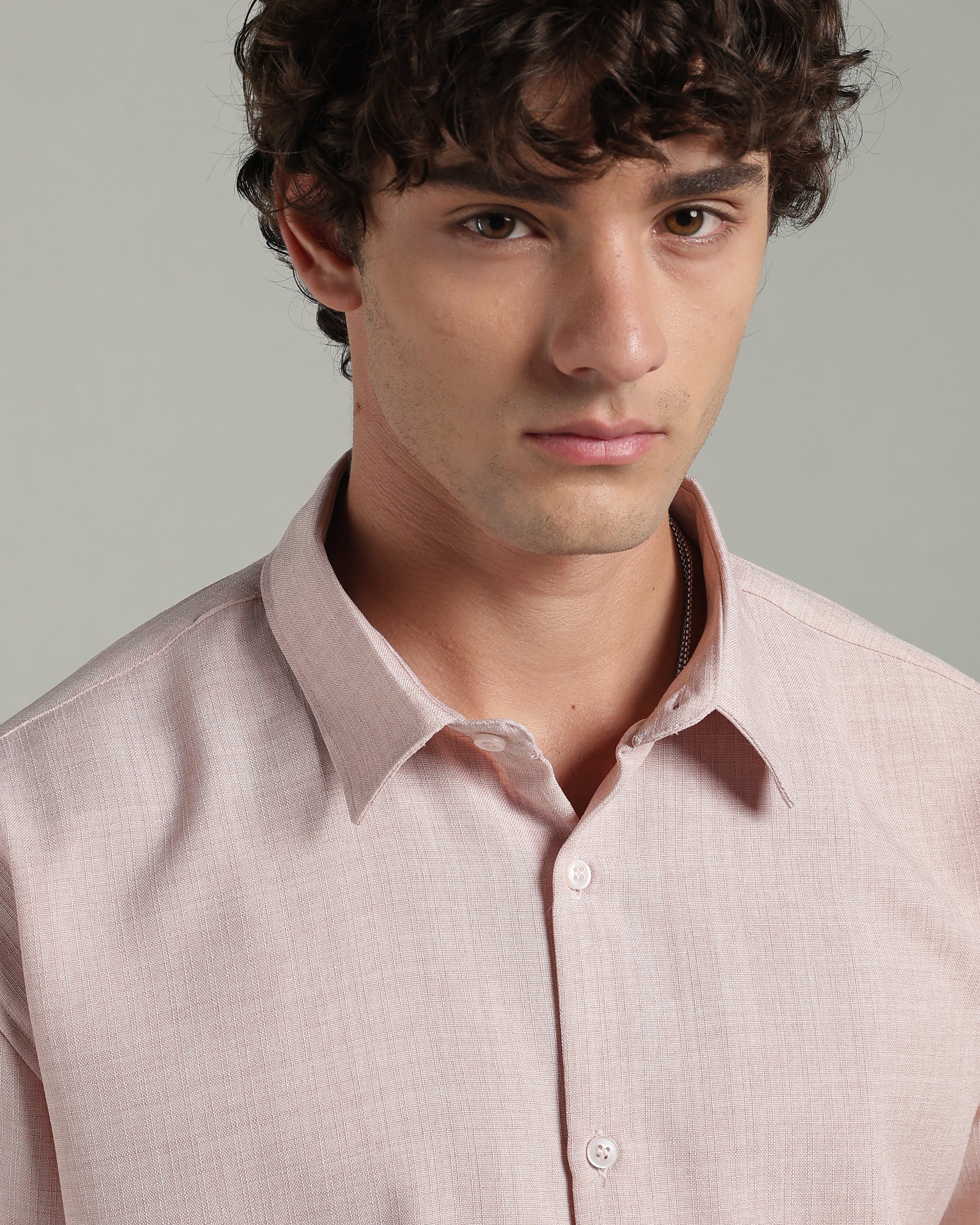 Petal Pink Textured Shirt