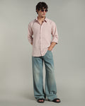 Petal Pink Textured Shirt