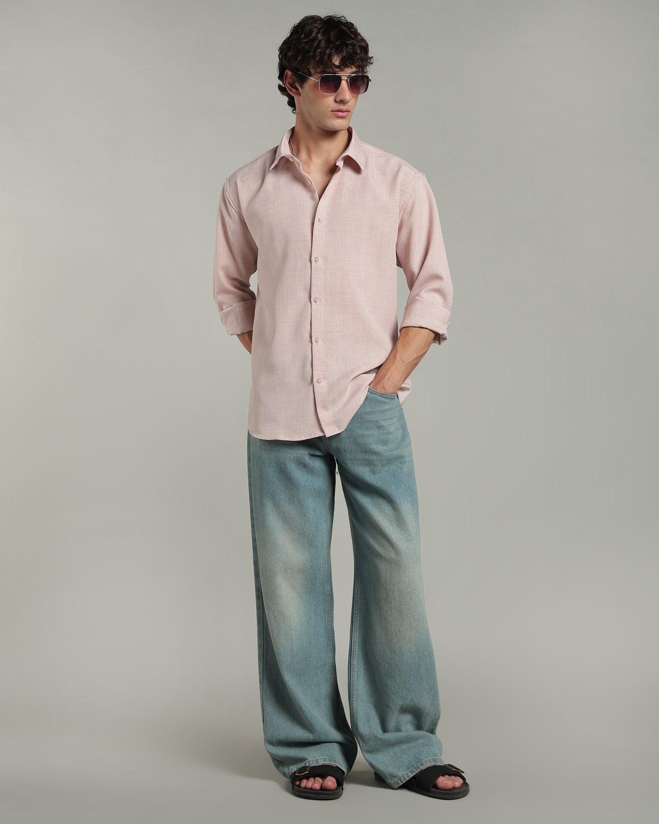 Petal Pink Textured Shirt