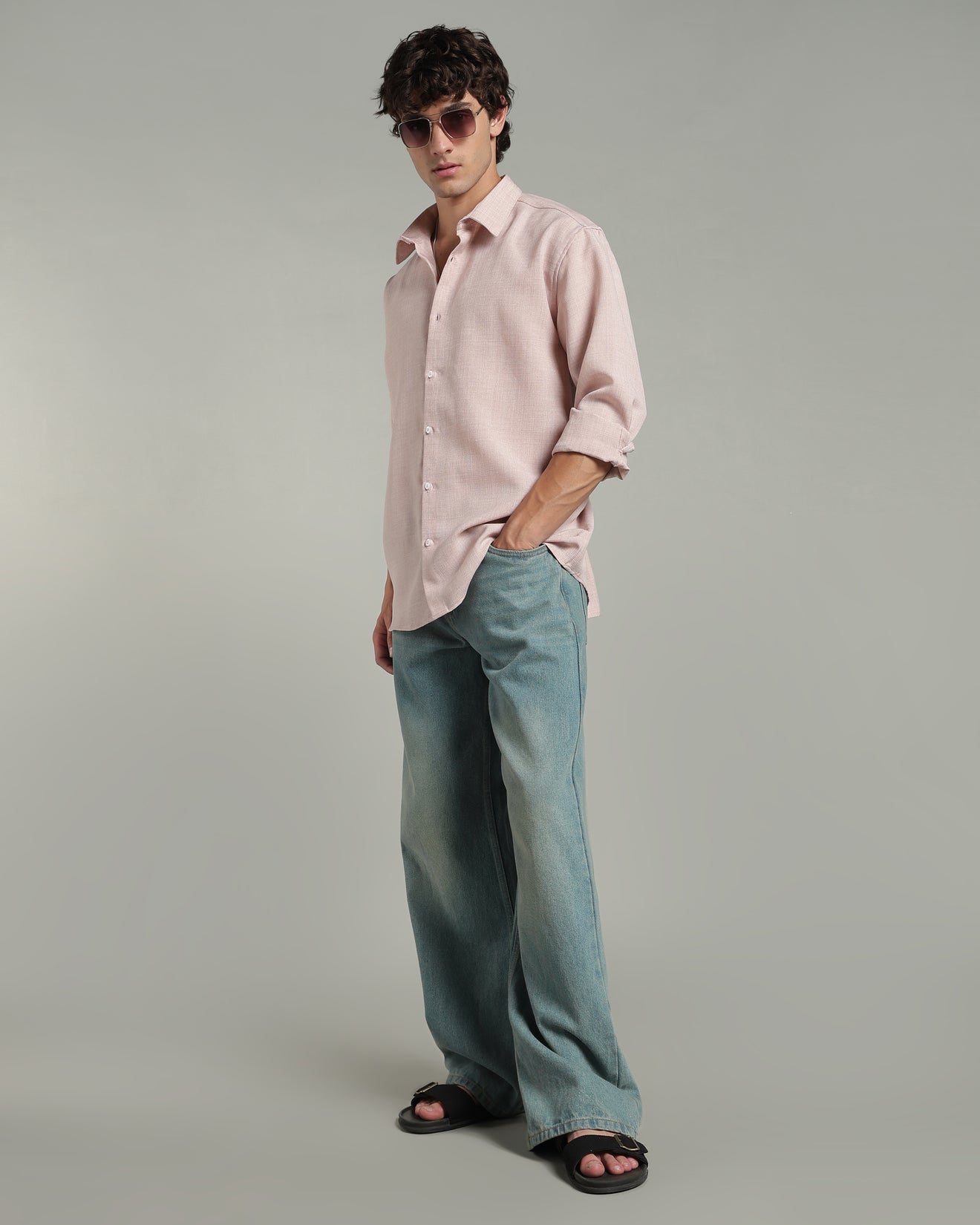 Petal Pink Textured Shirt