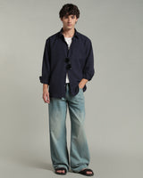 Ink Navy Textured Shirt