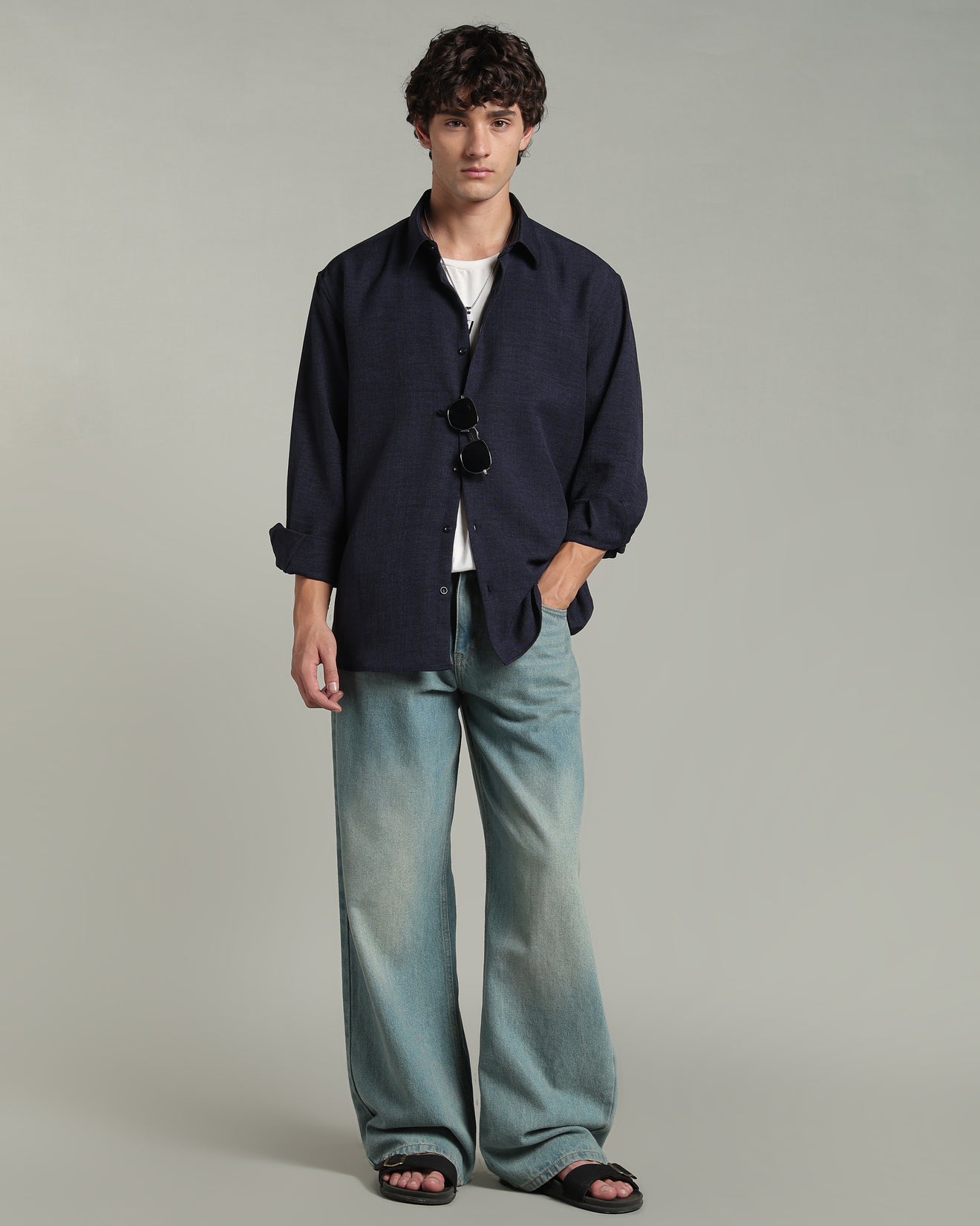 Ink Navy Textured Shirt