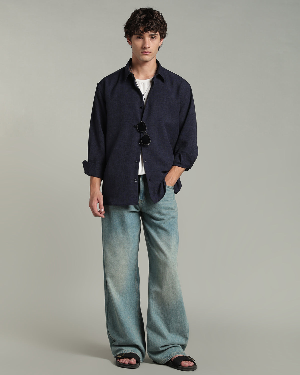 Ink Navy Textured Shirt