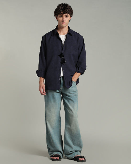 Ink Navy Textured Shirt