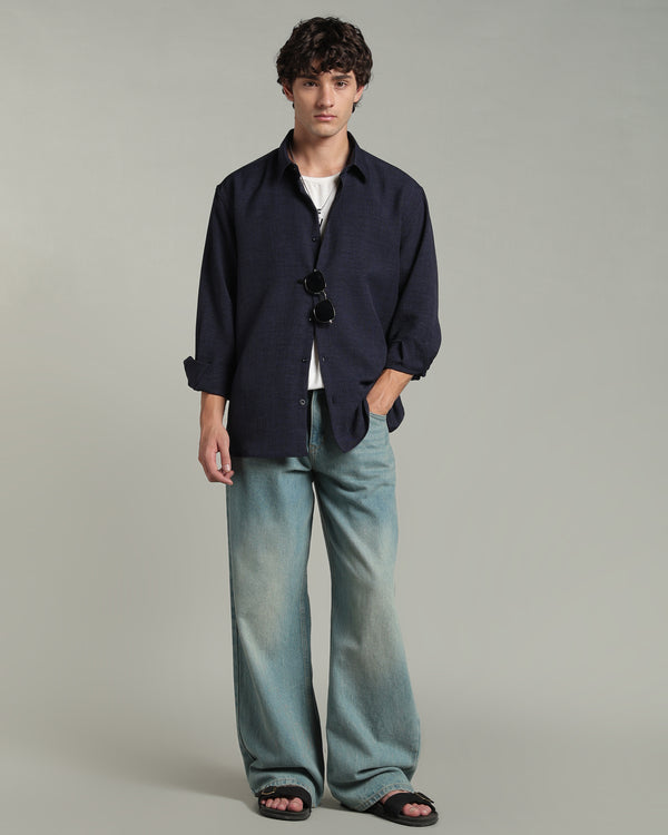 Ink Navy Textured Shirt