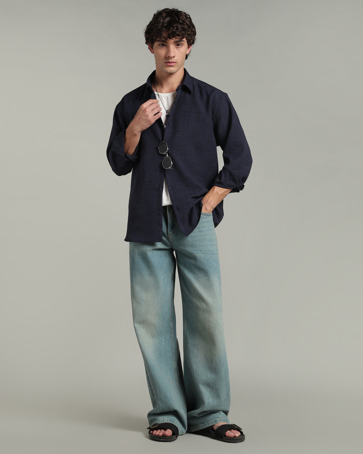 Ink Navy Textured Shirt