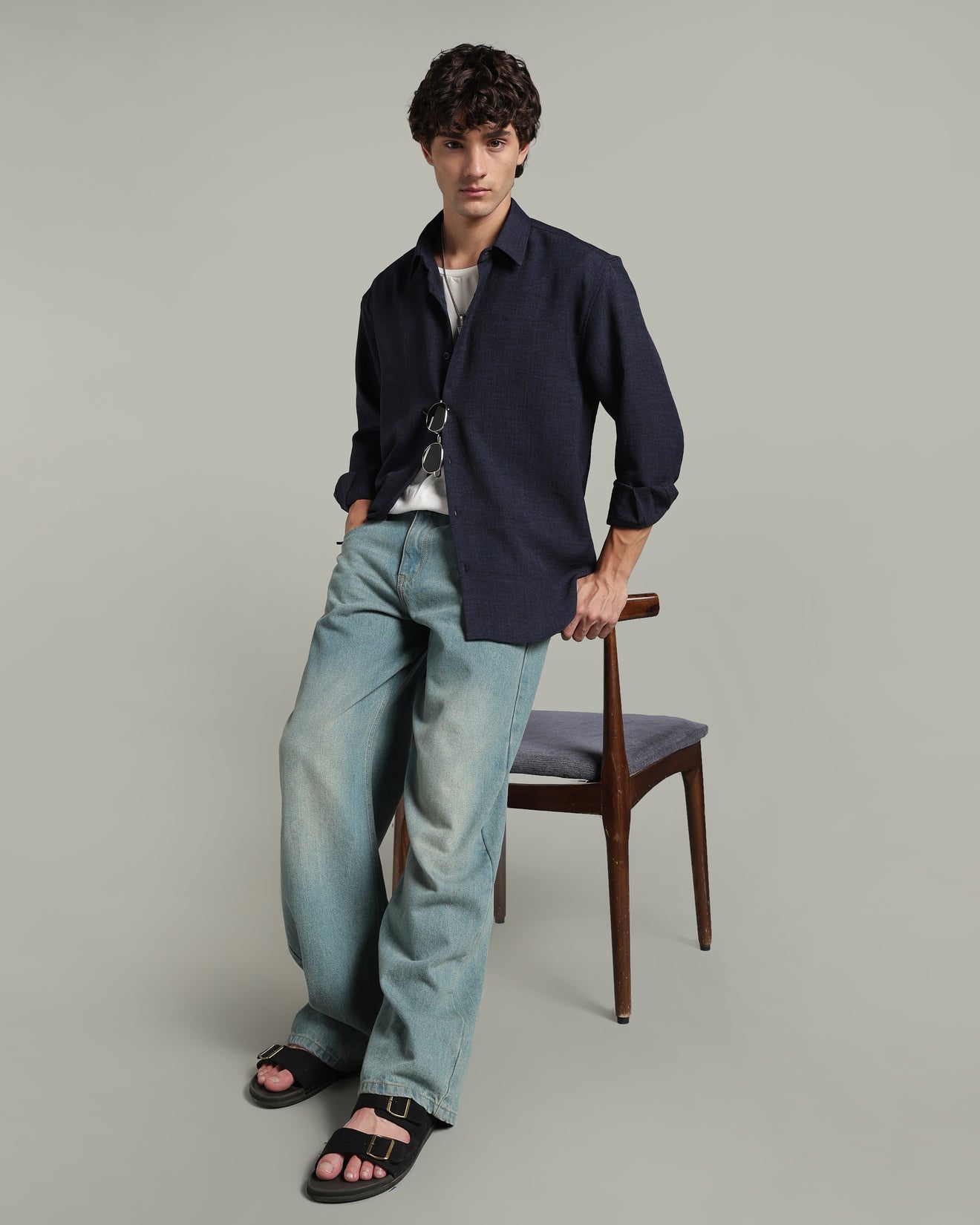 Ink Navy Textured Shirt