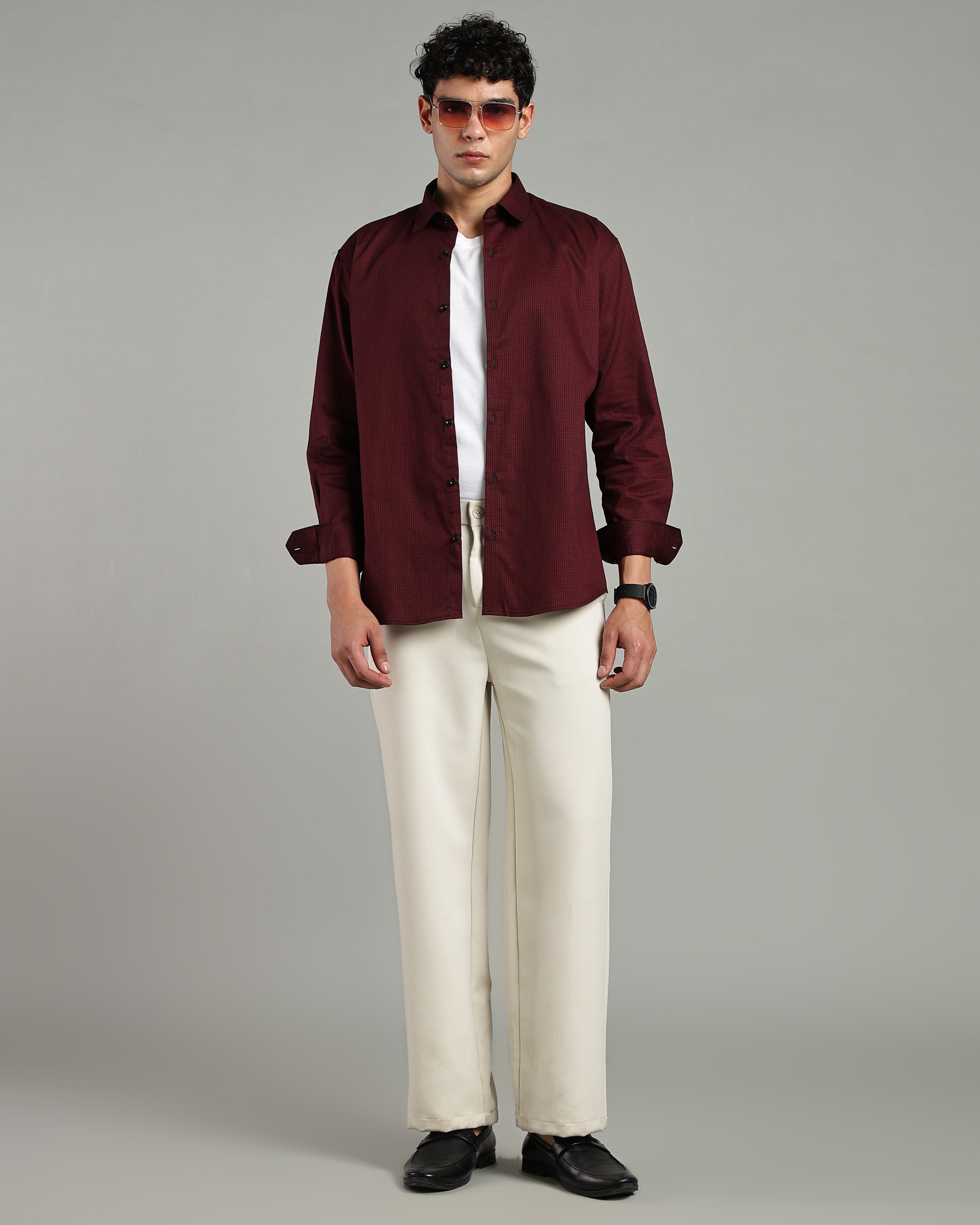 Oxblood Maroon Shirt