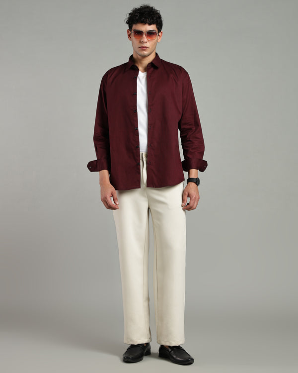 Oxblood Maroon Shirt