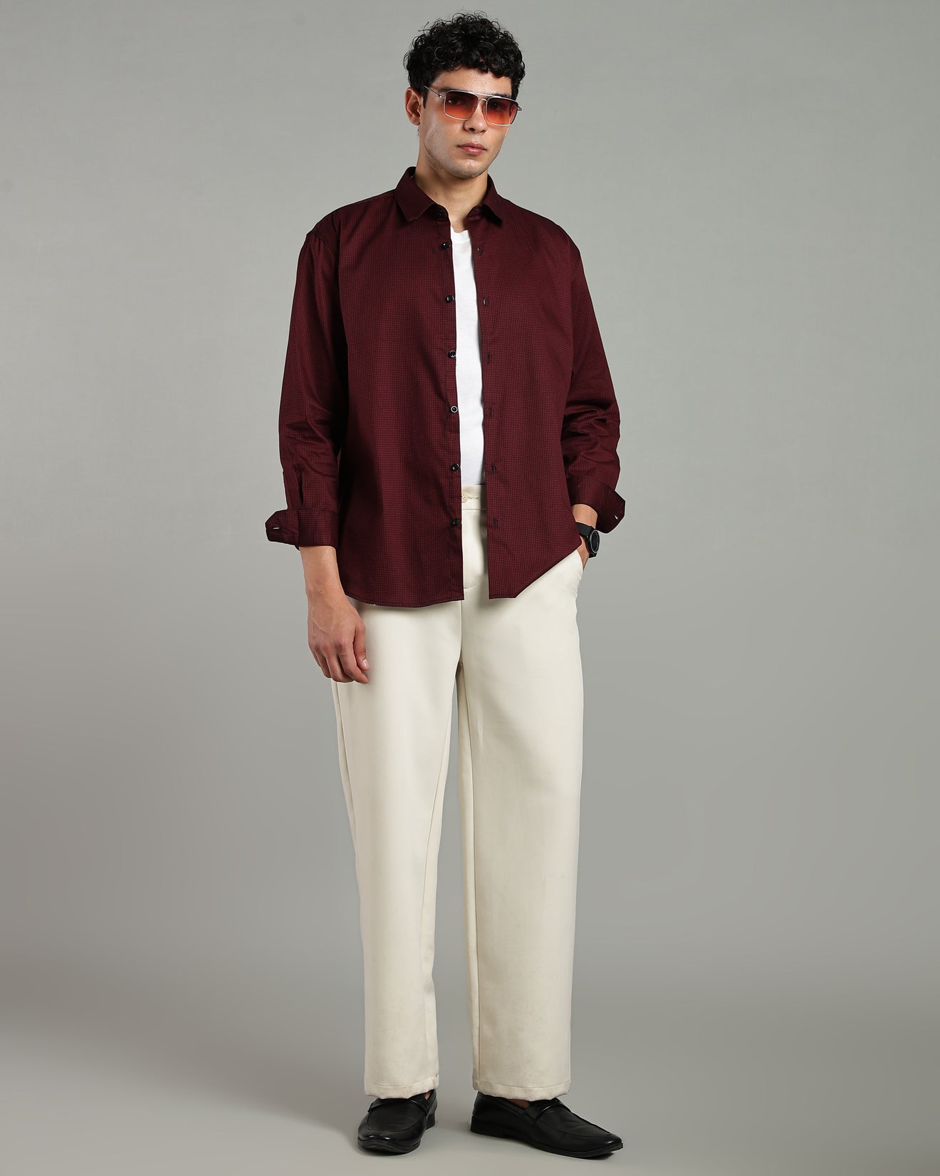 Oxblood Maroon Shirt