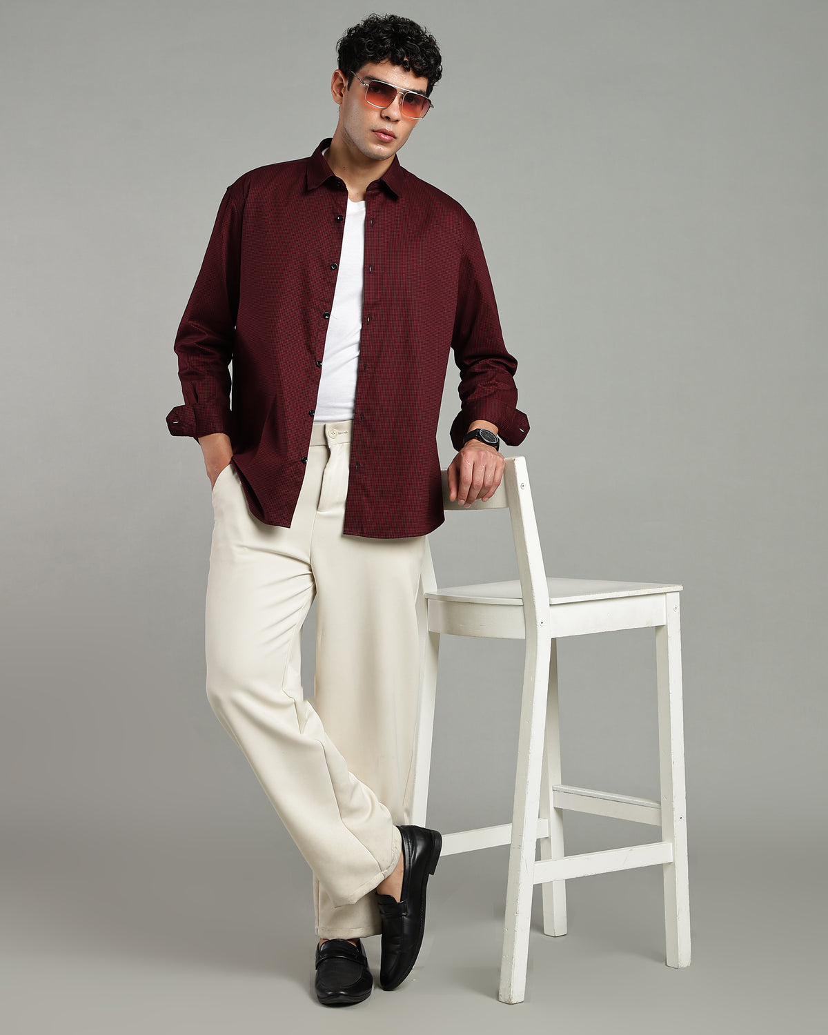 Oxblood Maroon Shirt