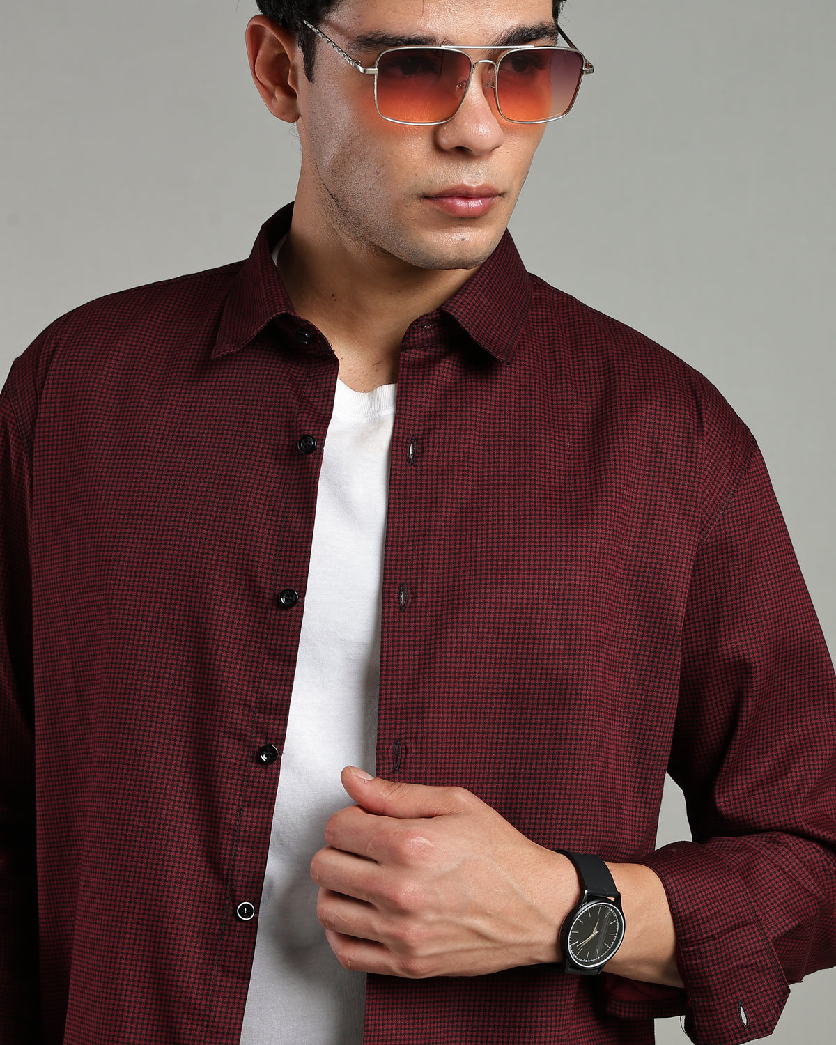 Oxblood Maroon Shirt