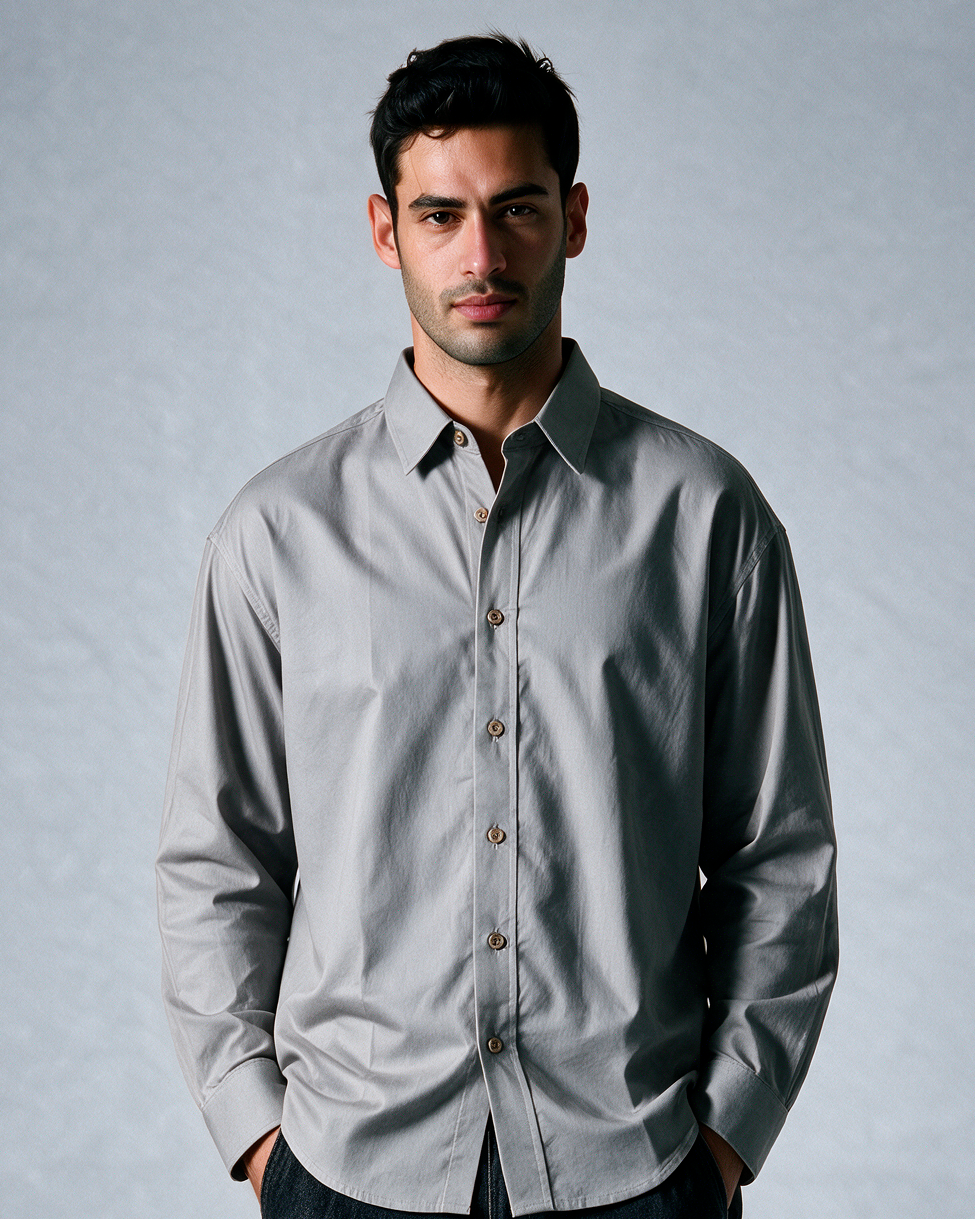 Stone Grey Basic Shirt