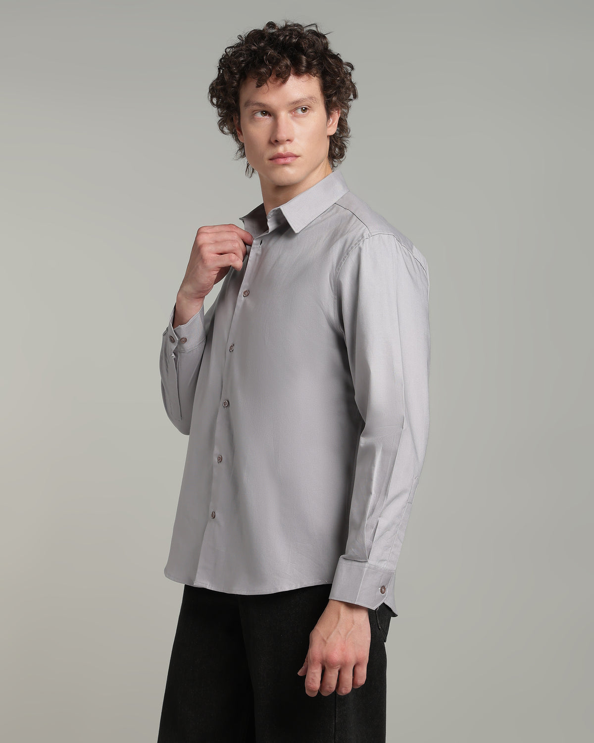 Stone Grey Basic Shirt