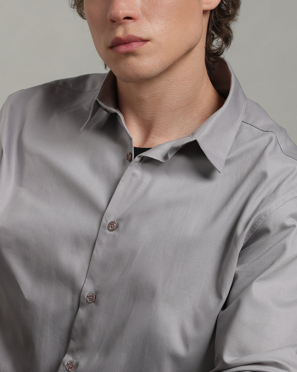 Stone Grey Basic Shirt