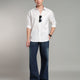 Ash White Linen Striped Shirt