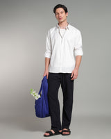 Ice White Linen Striped Shirt